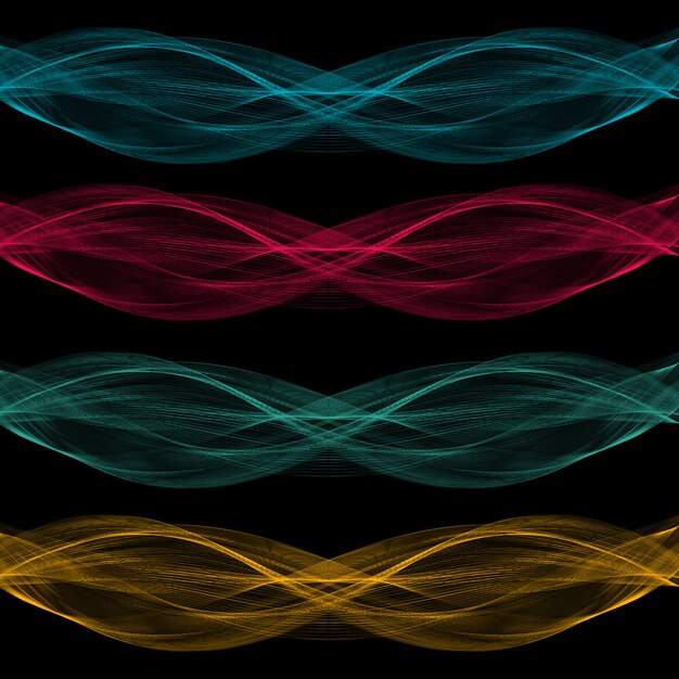 Mezcla abstracta de formas de elementos de diseño de ondas