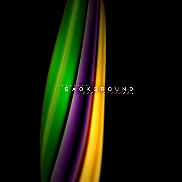 Mezcla de fluidos colores onda vectorial diseño de fondo abstracto ondas de malla coloridas