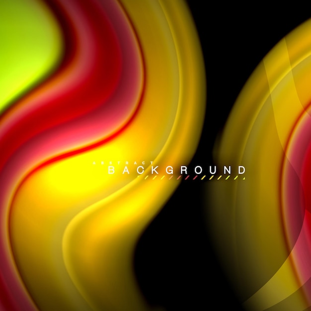 Mezcla de fluidos colores onda vectorial diseño de fondo abstracto ondas de malla coloridas
