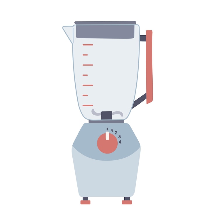 Vector mezclador de licuadora en estilo de diseño plano aislado en ilustración de vector blanco