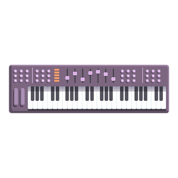 Mezclador sintetizador icono dibujos animados vector Acid piano Controlador midi