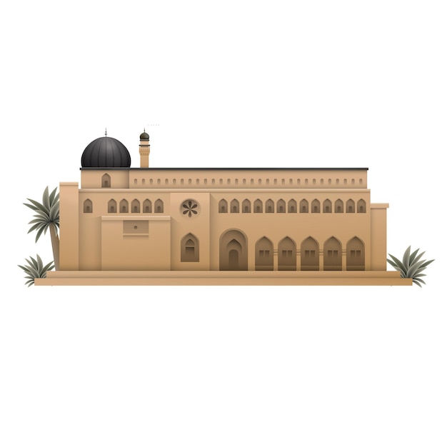 Vector la mezquita de al-aqsa en palestina