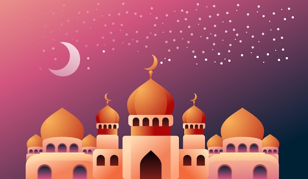 Mezquita diseño abstracto fondo degradado moderno ramadan kareem