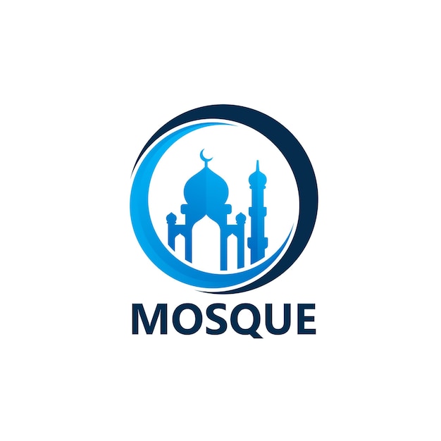 Mezquita logotipo plantilla diseño vector emblema diseño concepto símbolo creativo