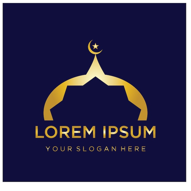 Mezquita musulmana icono vector ilustración diseño