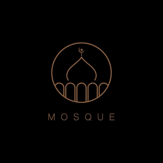 Mezquita musulmana icono vector ilustración diseño