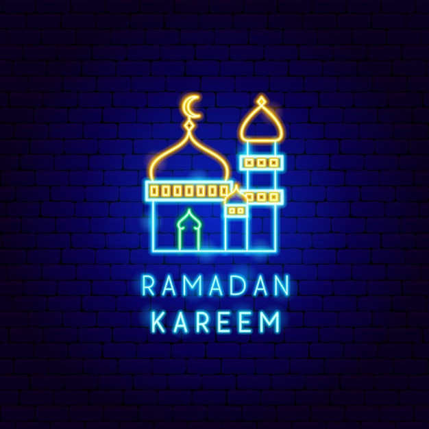 Mezquita Ramadan Neon Label