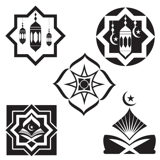 Vector mezquita vector icono ilustración diseño
