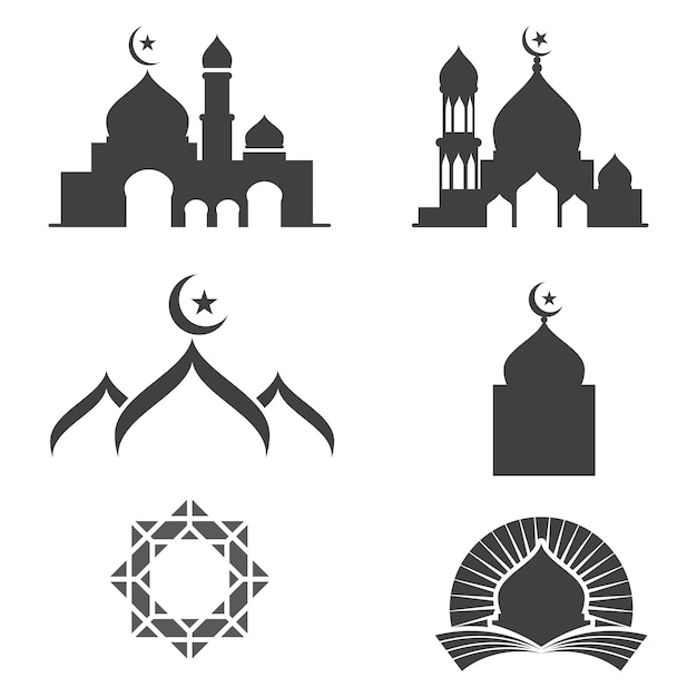 Mezquita vector icono ilustración diseño