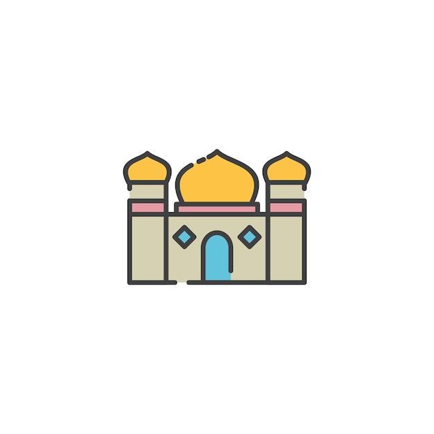 Mezquita Vector logo Icono Ilustración