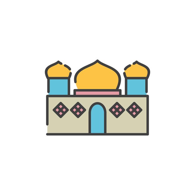 Mezquita Vector logo Icono Ilustración