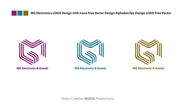 MG Electronics LOGO Diseño con iconos Vector libre Diseño Alfabeto Eps Diseño LOGO Vector libre