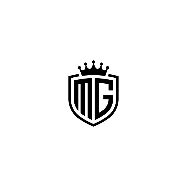 MG monograma logotipo diseño carta texto nombre símbolo monocromo logotipo alfabeto carácter simple logotipo