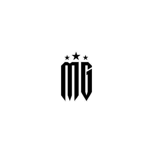 MG monograma logotipo diseño carta texto nombre símbolo monocromo logotipo alfabeto carácter simple logotipo