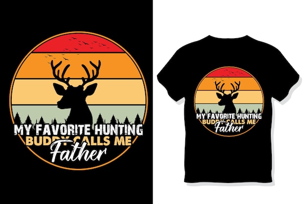 mi caza favorita me llama padres diseño de camiseta de caza retro tipografía vintage gráfico vectorial