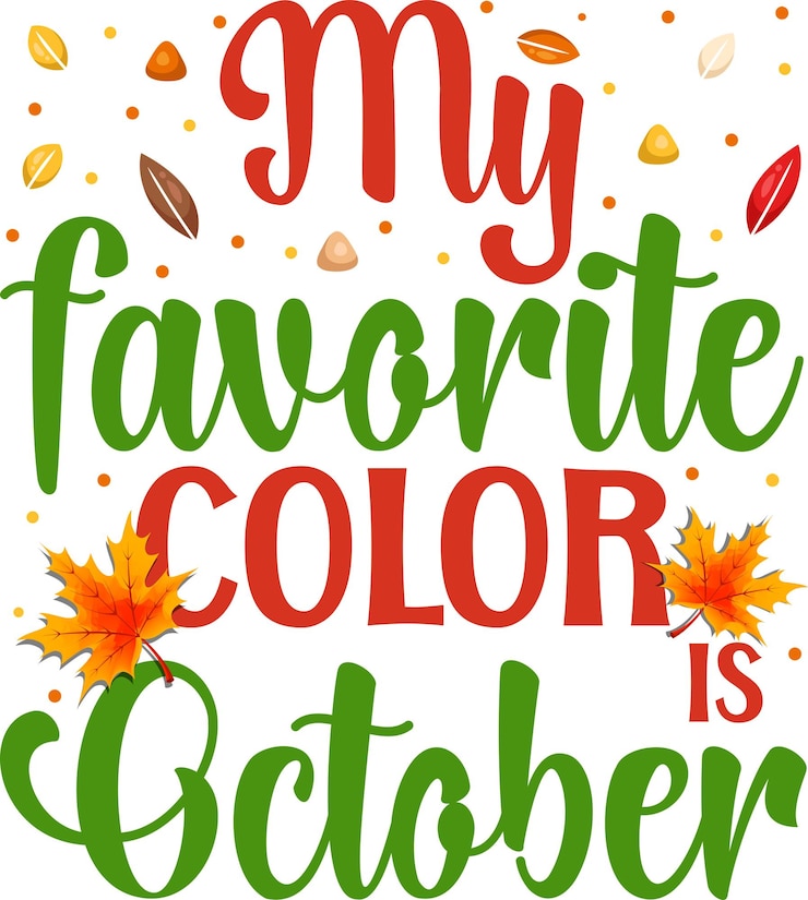 Vector mi color favorito es octubre