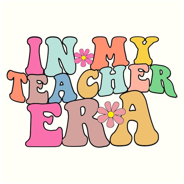 En mi era de maestra camisa de regreso a la escuela primer grado maestra camiseta diseño pancarta