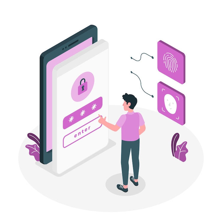 Vector mi ilustración del concepto de contraseña