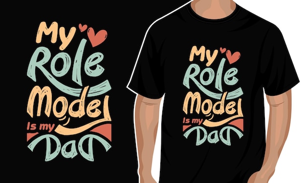 Vector mi modelo a seguir es el diseño de camiseta de mi papá.