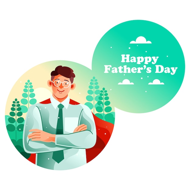 Vector mi papá es mi héroe feliz dia del padre