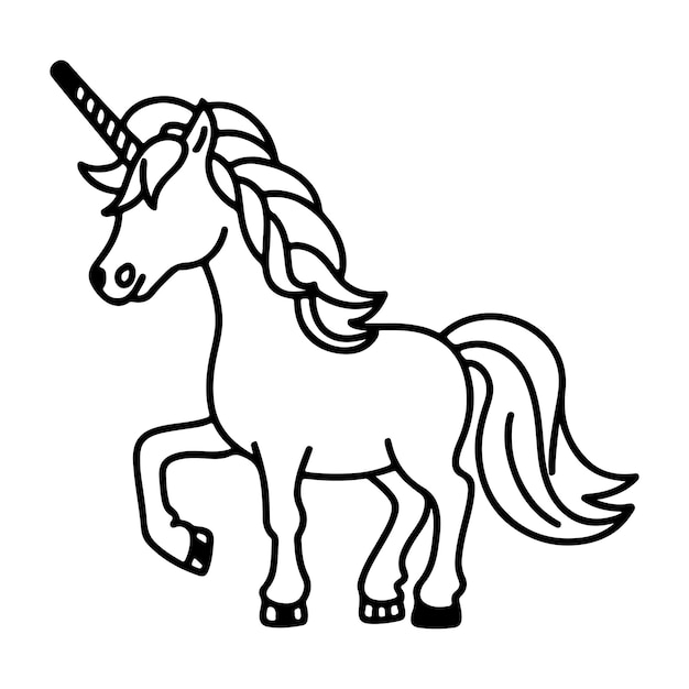 Mi pequeño unicornio diseño de páginas para colorear Ilustración artística