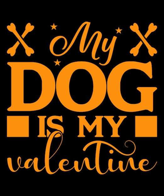 Mi perro es mi plantilla de diseño de camiseta de San Valentín