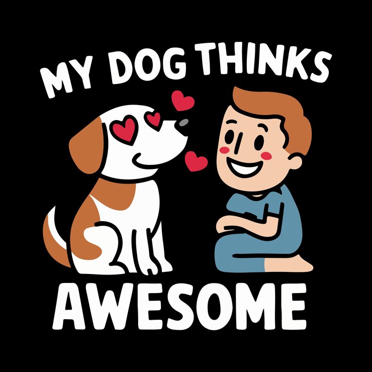 Vector mi perro piensa que soy un diseño de camisa increíble.