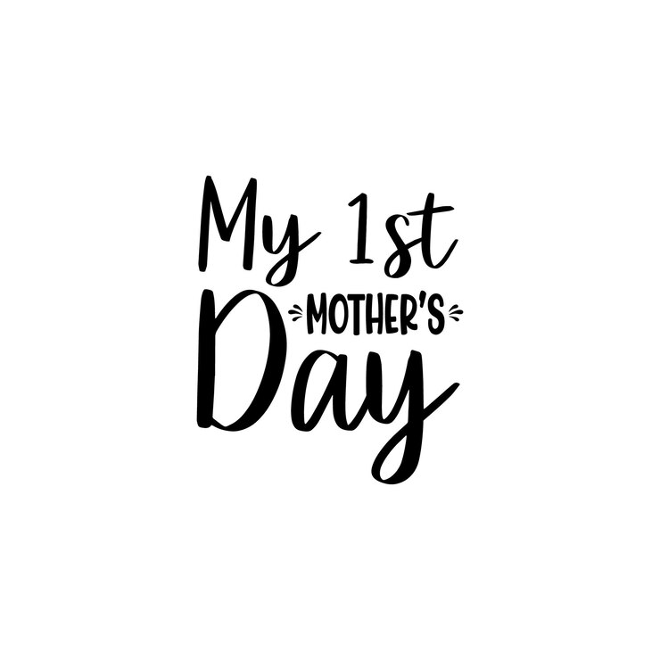 Mi primer día de la madre cita letras tipográficas para el diseño de la camiseta del día de la madre