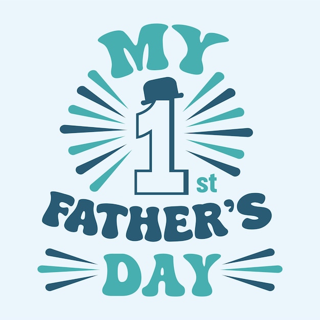 Mi primer día del padre Diseño tipográfico del día del padre