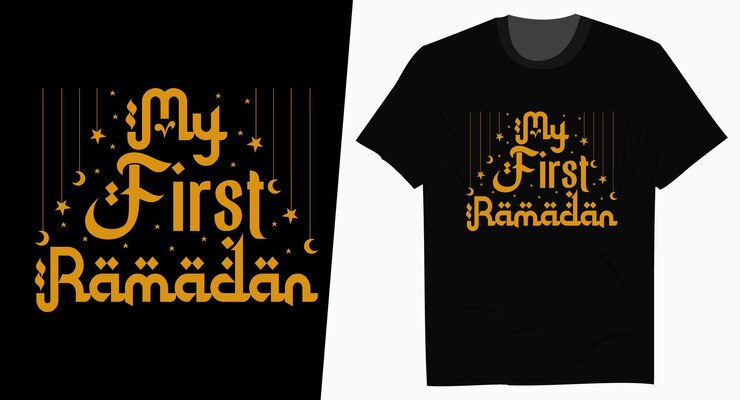 Mi primer diseño de camiseta de tipografía Ramadan Kareem