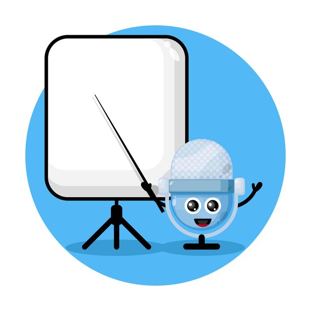 Mic se convierte en el logotipo del personaje lindo del maestro