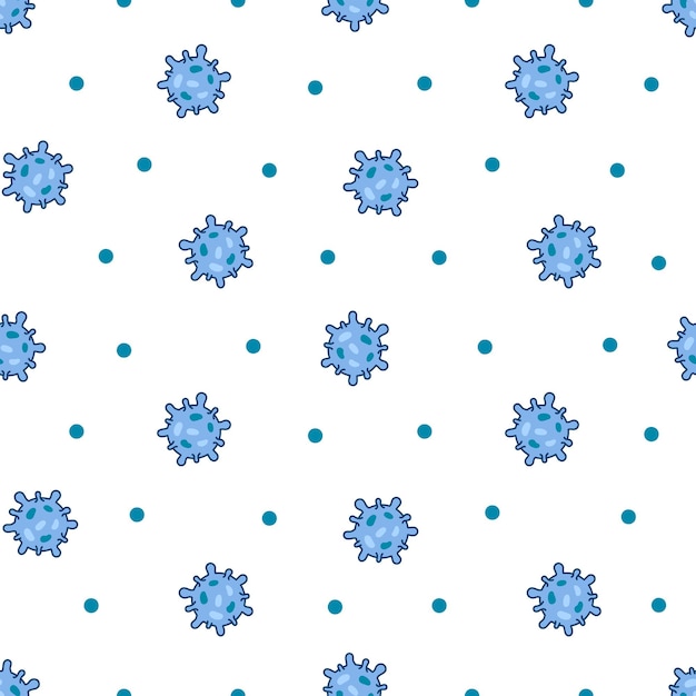 Microbios y patógenos Patrón sin costuras