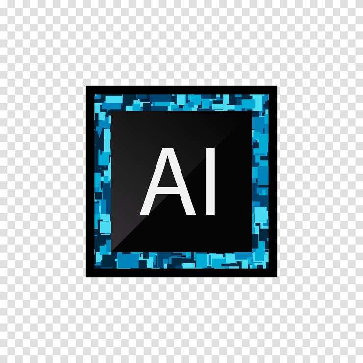 Vector microchip vector ai aislado aprendizaje e inteligencia artificial concepto vector ilustración