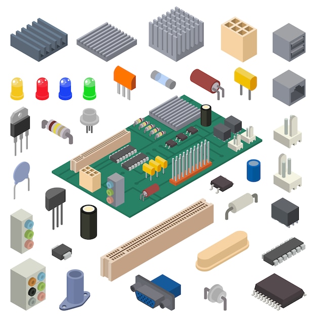 Microchip vector tecnología de procesador de chip digital circuito integrado de ilustración de hardware de computadora