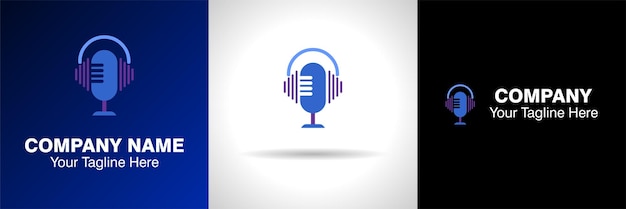 Un micrófono azul con fondo blanco que dice 'radio'