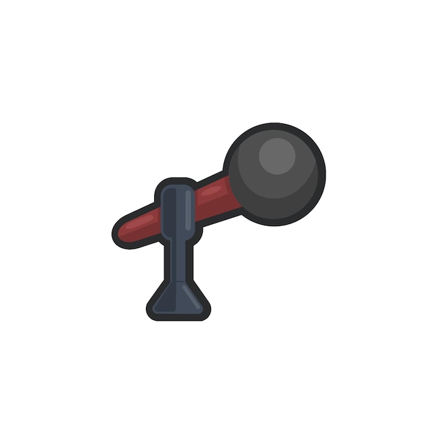 micrófono de escritorio en diseño vectorial plano de contorno
