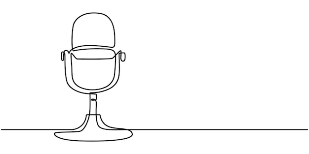 Micrófono Icono Doodle Símbolo dibujado a mano Vector Diseño minimalista de un dibujo de línea cableado