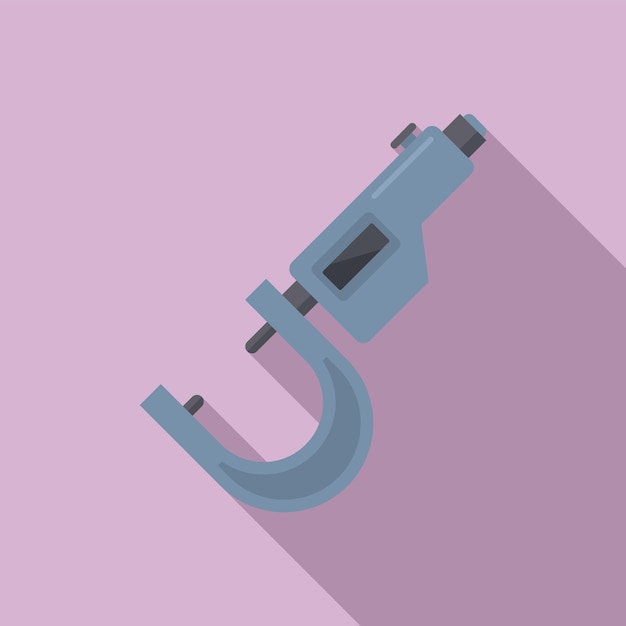 Micrómetro dimensiones icono vector plano Precisión vernier Caliper instrumento