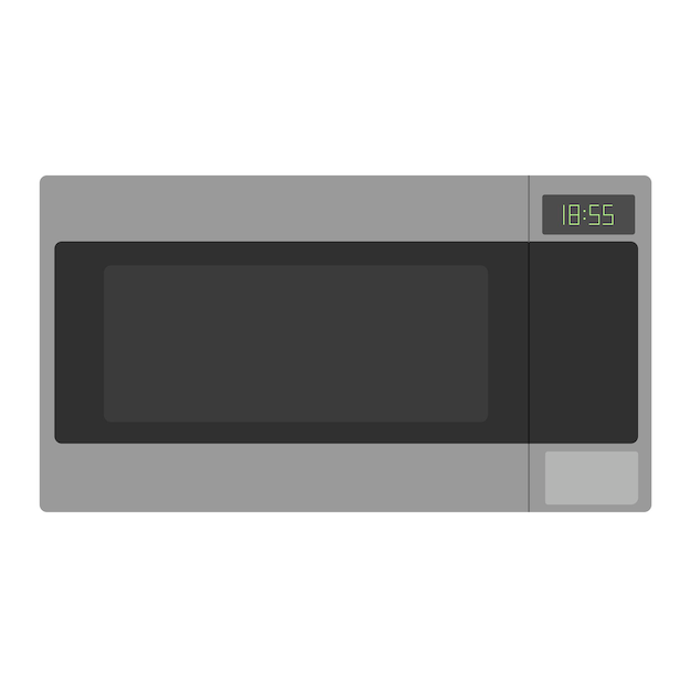 Microondas Utensilios de cocina para cocinar Elementos de imágenes prediseñadas para hacer composiciones caseras o de restaurantes Ilustración vectorial en estilo plano Elemento aislado