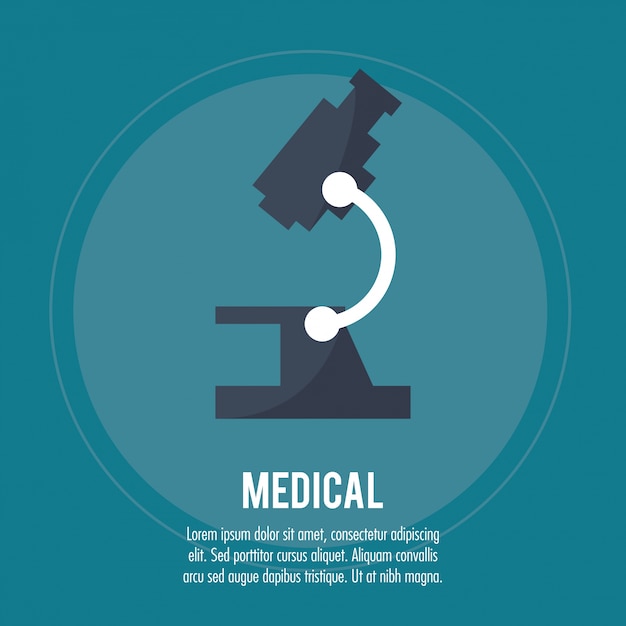 Microscopio médico cuidado de la salud