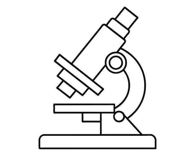 Un microscopio con un microscopio en él y un microscope grande en la parte superior