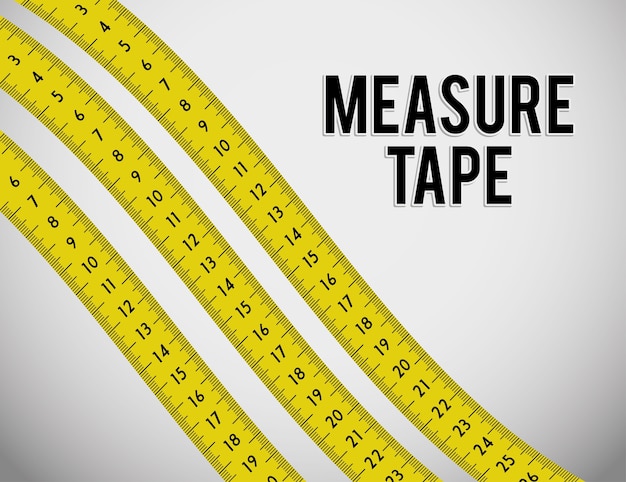 Vector mida la cinta y la dieta