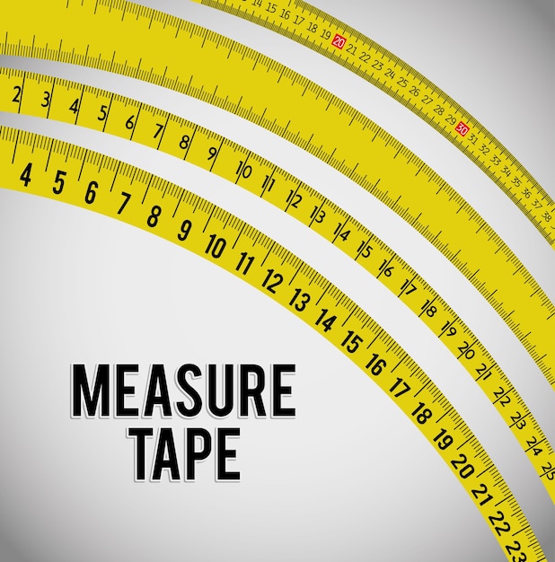 Vector mida la cinta y la dieta