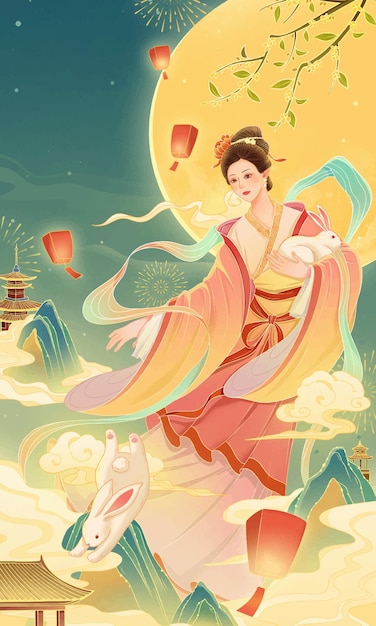 MidAutumn Festival Celebration with Moon Rabbits