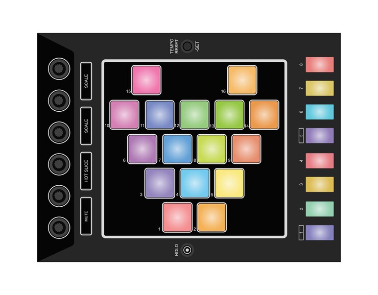 Vector midi vector de estación de trabajo de audio digital para el icono de dispositivo musical