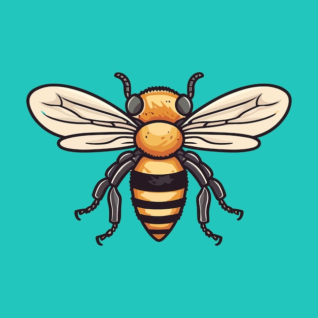 Miel de abeja en diseño plano