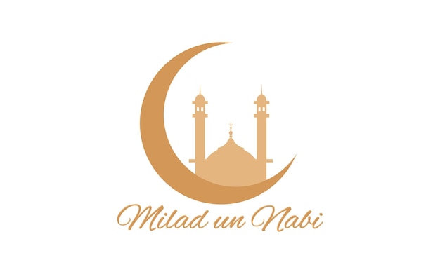 Milad-un-Nabi, cumpleaños del profeta Mahoma, ilustración vectorial.