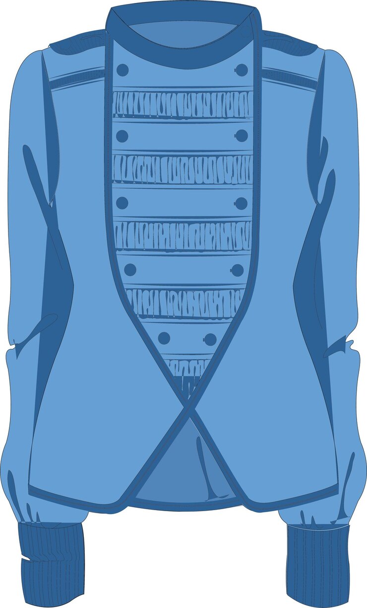 Vector militart inspired db jacket tech pack dibujo técnico dibujo plano dibujo plano ilustración vectorial