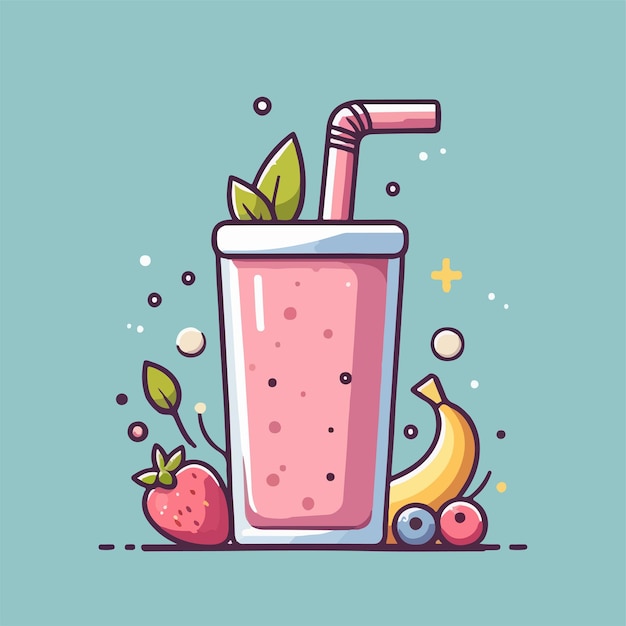 Vector milkshake ai generó la imagen