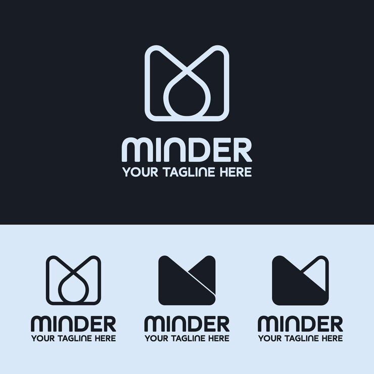Minder - Diseño de logotipo de letra M e icono de aplicación